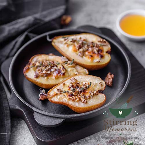 Alpine Honey Roasted Pears with Nuts