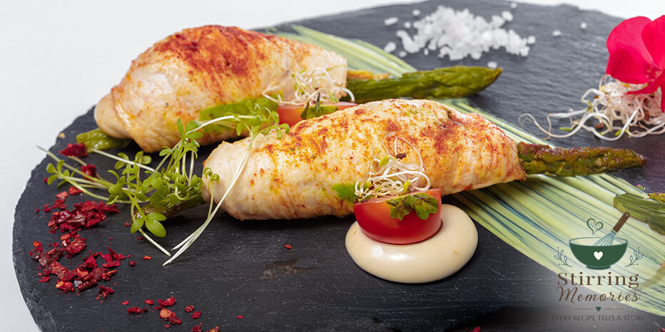 Mozzarella Asparagus stuffed Chicken Breasts