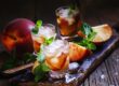 Peach Mint Ice Cocktail