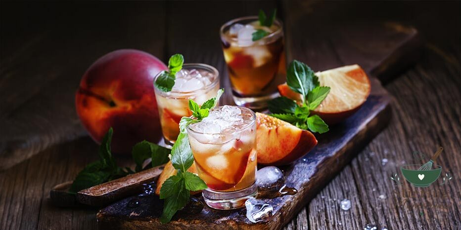 Peach Mint Ice Cocktail Peach Mint Ice Cocktail