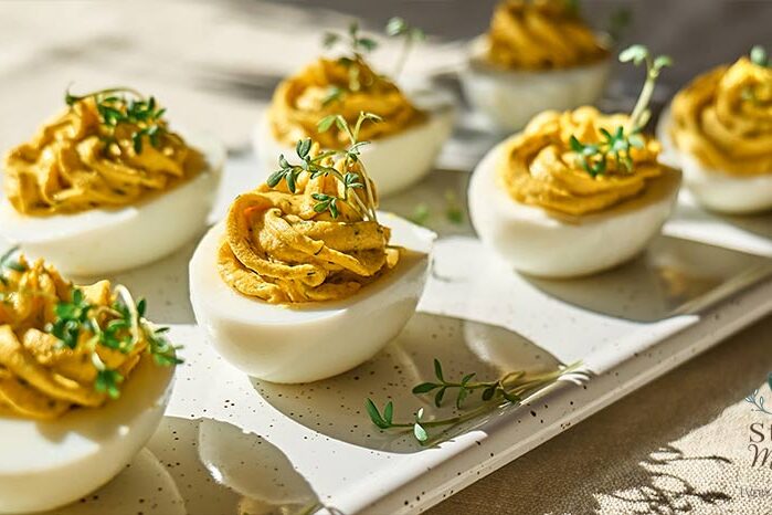 Picante Deviled Eggs