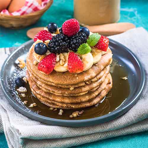 Peanut Butter Banana Breakfast-for-Dinner Pancakes