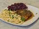 Schnitzel, Spaetzle and Red Cabbage